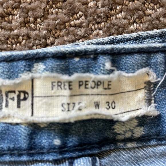 Free People Ankle Length Floral Denim - Picture 3 of 3